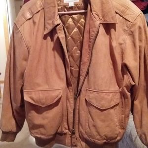 Vintage Leather Cabin Creek bomber jacket